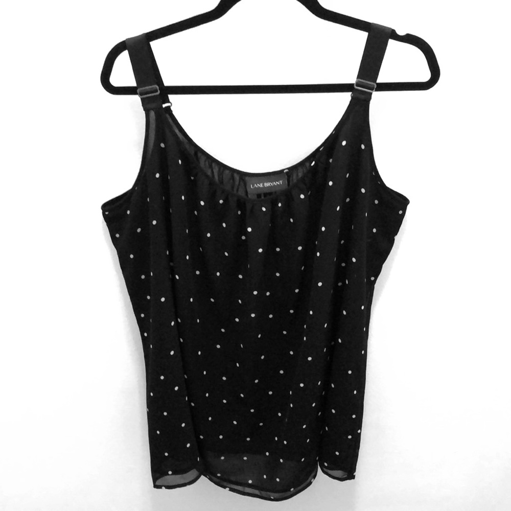 Flowy polka dot tank top